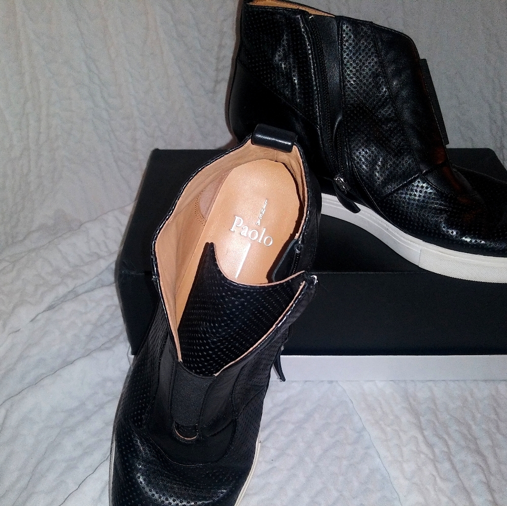 Linea Paolo High Top Heel Sneaker